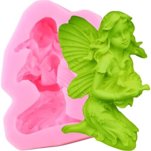 Angel Fairy Silicone Mold 3D Soap Resin Clay Molds Fondant Cake Decorating Tools Chocolate Gumpaste Candy Kitchen Baking Mould