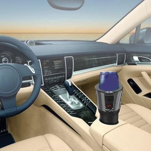 K1AD Smart Digital Display Car Cooling Cup Home Office Desktop Warmer Cooler Mug Holder Tumbler Cooling Beverage Drinks Can