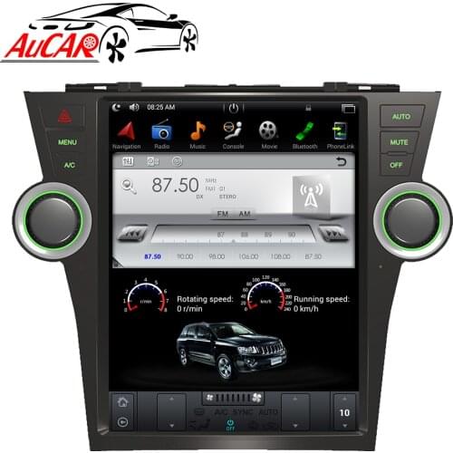 2 DIN car radio Android 8.1 Tesla IPS 12.1'' screen for Toyota Highlander 2007-2013 1 din car cassette player autoradio stereo