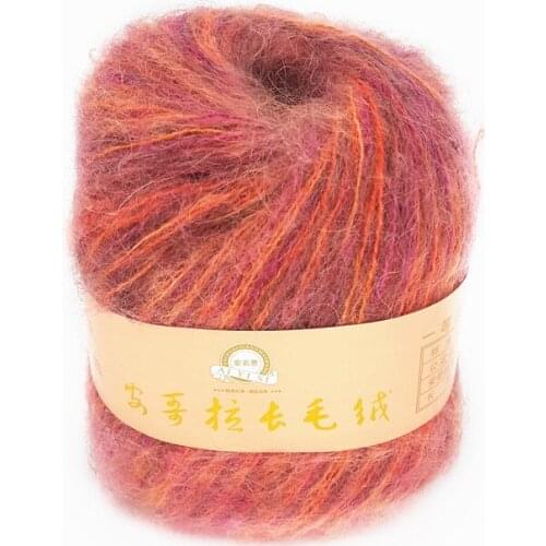 Free Shipping 250G(50g*5pcs) Angola Mohair Wool Yarn Skein For Knitting Scarf Shawl Sweater Dress Hat A