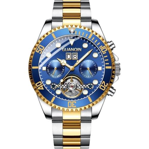 GUANQIN GH17004 Clock Automatic Diving Watch Mechanical Swimming Waterproof Tourbillon Style Clock Men Luxury Relogio Masculino