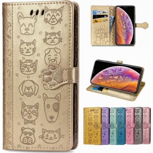 Cute Pet PU Leather Book Case For cover Samsung A51 Transparent Cute New Cases Casa Samsung Galaxy ajax A51 Holder Case Samsang