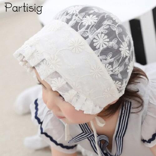 Baby Princess Hat White Lace Sun Cap For Baby Girls Summer Spring Hats Caps