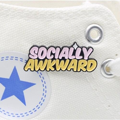 About Social Embarrassing Letters Enamel Punk Pin Personalized Label Shoes Bag Clothes Button Badge Give Your Brooch Jewelry