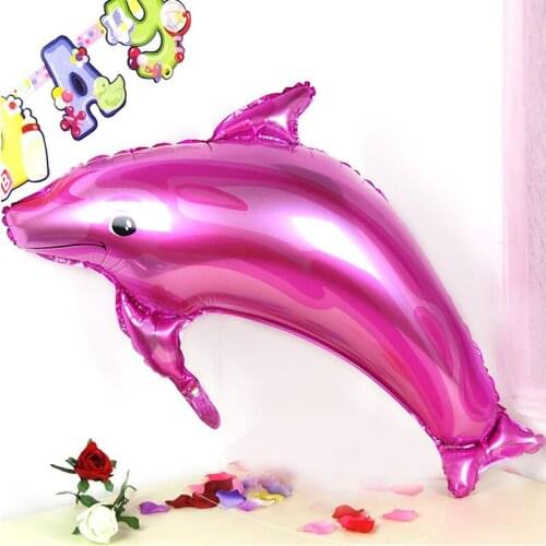 Hot sale Blue pink super big dolphin balloons Birthday party Wedding decoration cartoon balloons wholesales 103 cm X 78 cm