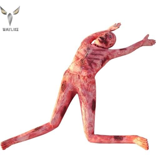 WAYLIKE Halloween Ghost Decoration Toys Creepy Scary Ghost Prop Party Ornament Horror Bloody Body Hanging Ghoul Haunted House Ba