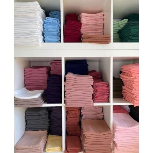 Good stitching high quality premium heavy Chiffon plain hijab scarf Malaysian Womens scarves hijabs long shawl shawls