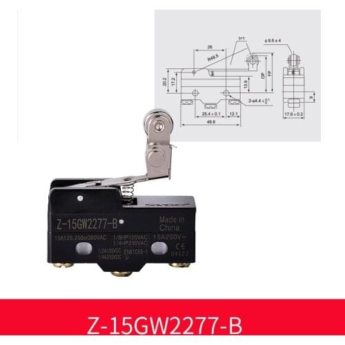 Limit switch travel switch micro switch Z-15GW2277-B silver contacts
