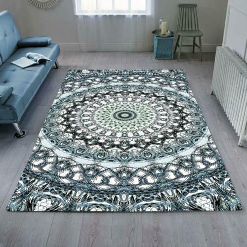 Mandala 3 Patterned Carpet ,Non Slip Floor Carpet,Teens Carpet,Turkish Rug