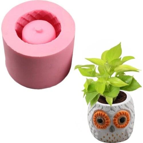 Cute Owl Silicone Mold DIY Fondant Cake Chocolate Molds Flower Pot Mould Baking Accessories