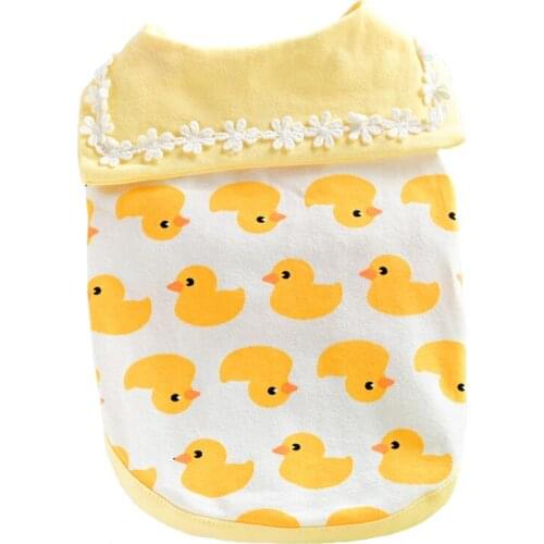 Cute Duck Cartoon Dog Vest Summer Pet Dog Clothes Cat Puppy Clothing Chihuahua Yorkshire Poodle Pomeranian Schnauzer Pet Outfits