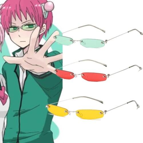 Anime The Disastrous Life of Saiki Kusuo Cosplay Rimless Glasses Eyewear Sunglasses Props Unisex Fashion UV Sunglasses