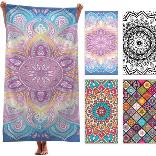 Beach towel Mandala ethnic style shawl digital printing sports towel quick-drying portable shawl