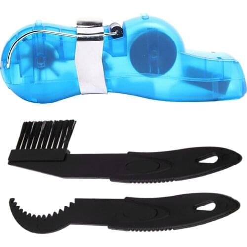 Portable Bicycle Chain Cleaner Bike Brushes Scrubber Wash Tool Mountain Cycling Cleaning Kit