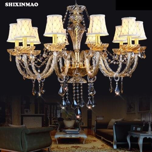 Factory direct Luxury European style living room crystal chandeliers living room decoration diningroom/bedroom/livingroom lights