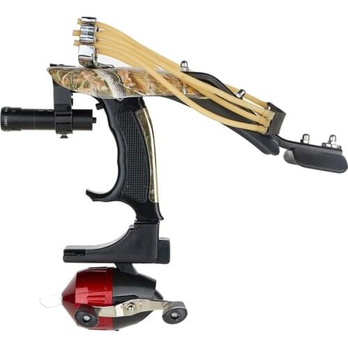 Powerful Archery Slingbow Fishing Slingshot Kit Hunting Fish Patapult with fishing reel Adult Target Shooting