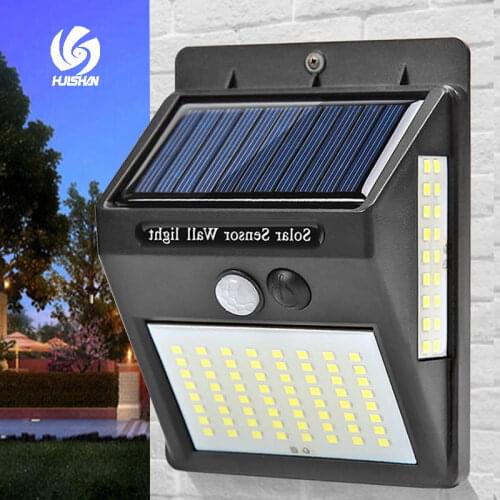 Solar 100 LED Outdoor Light Motion Sensor Wall Light Patio Outdoor Villa Street Solar Lamp Waterproof Holiday Lighting