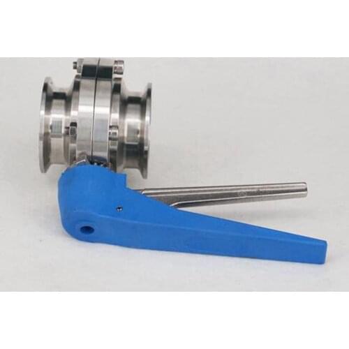 3'' 76mm Pipe OD 3" Tri Clamp Sanitary Butterfly Valve Flow Control Squeeze Trigger Homebrew SUS 304 Stainless Steel