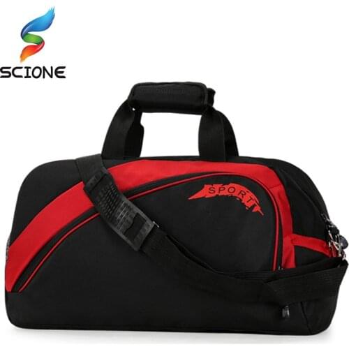 Outdoor Nylon Gym Sports Bag Men Travel Luggage Bags Women Fitness Training Shoulder Handbag Duffles Yoga Pocket for Female