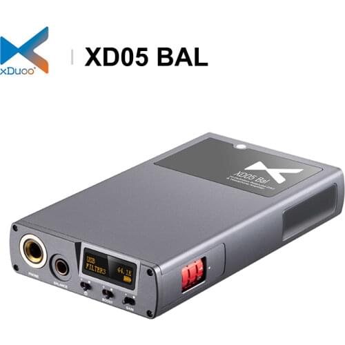 Xduoo XD05 BAL dual ES9038 chip HD Bluetooth Protable HIFI Balanced DAC Headphone Amplifier AMP 1000mW output DSD512 PCM 768khz