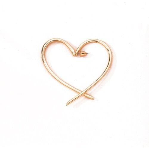 2020 new Fashion Hollow out cute personality fit heart hoop Stud Earrings for Women