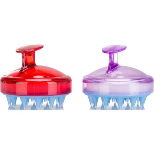 1PC Silicone Shampoo Scalp Massage Brush Hair Washing Cleaning Scrub Massager Body Shower Bath Brush