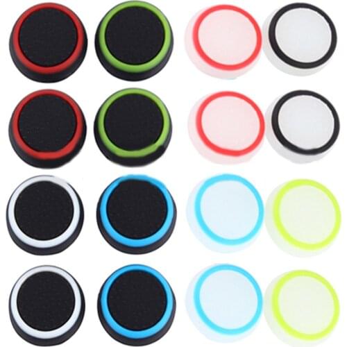 2pcs Silicone Analog Thumb Stick Grips Cover for Playstation 4 PS4 Pro Slim Thumbstick JoyStick Rubber Silicone Caps