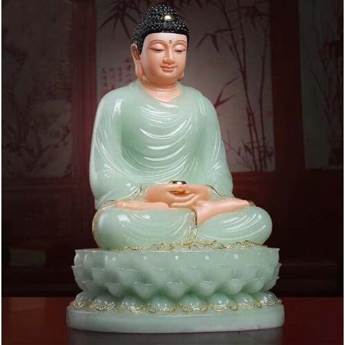 2021 high-grade buddha Southeast Asia home Family efficacious Talisman bless safe health good luck jade gilding Buddha statue