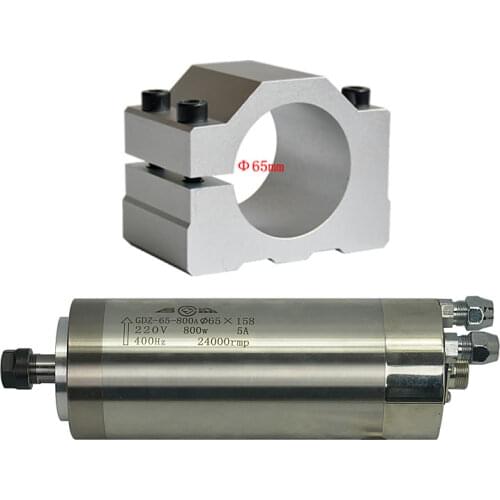 800W 0.8KW 1.5KW 2.2KW 65mm*158mm CNC Spindle Motor Z Axis Shaft 65MM 80MM Clamp Holder for Router Engraving Machine