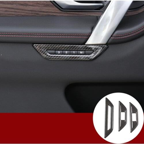 Car Interior Accessories For Land Rover Discovery Sport L550 2020 ABS plastic Chrome/Carbon Fiber Seat Memory Button Frame Trim