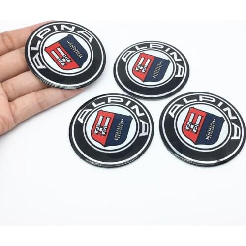 Car styling 4pcs 56.5mm Car Wheel Center stickers Hub Cap Emblem For BMW ALPINA Logo E46 E39 E90 E60 E36 F30 X5 E53 F10 E34