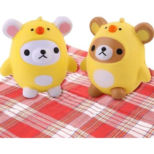 Besegad Cute Kawaii Soft Squishy Charms Hanging Pendant Slow Rising for Key Chain Bag Purse Wallet Phone Easter Decoration