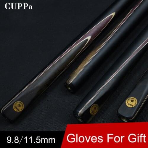 2016 Handmade Snooker Cue 3/4 Jointed Snooker Cue Stick 9.8mm/11.5mm Tips With Snooker Cue Extension Ebony Handle China