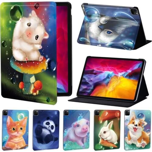 For IPad Pro 9.7 Inch/Pro 2nd Gen 10.5 Inch/Pro 11 Inch 2018/2020 PU Leather Tablet Stand Folio Cover-Animal Series Pattern Case