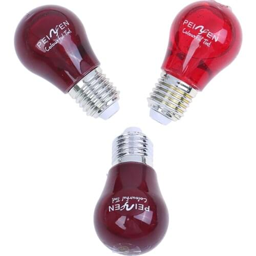 Long Lasting Natural Kissproof Red Lipstick Lips Beauty Makeup 3 Colors Sexy Colors Liquid Light Bulb Lipstick Gloss Tint