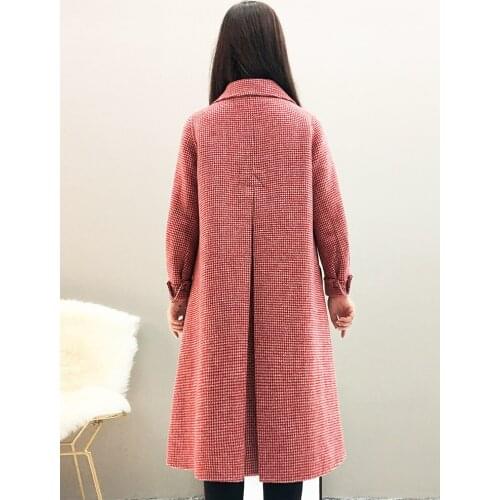Double Side Wool Coat Female 2020 Autumn Winter Jacket Korean Woolen Coats and Jackets Women Overcoat MY
