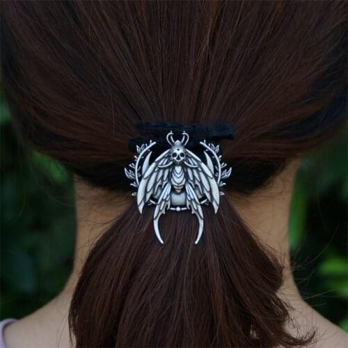 Deaths Head skull moth elastic hair band Hair