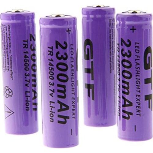 GTF 1-10pcs 14500 Batteries 3.7V 2300mAh Rechargeable Lithium Battery for Torch LED Flashlight Mini Fan Gamepad 14500 AA Cells