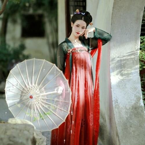 Hanfu China Ancient Fairy Princess Costume Women Chinese Dress Traditional Hanfu Female Dress Tang Suit Folk Costume SL1255