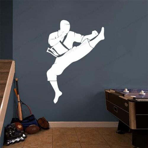 Pretty Karate Wall Sticker Pvc Wall Art Removable Modern Fashion Wallpoof Bedroom Nursery Decoration Vinyl Art Decal Decor CX809
