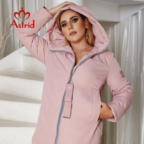 Astrid 2021 Spring new arrival women jacket outerwear high quality plus size mid-length style with zipper women fashion AM-8608