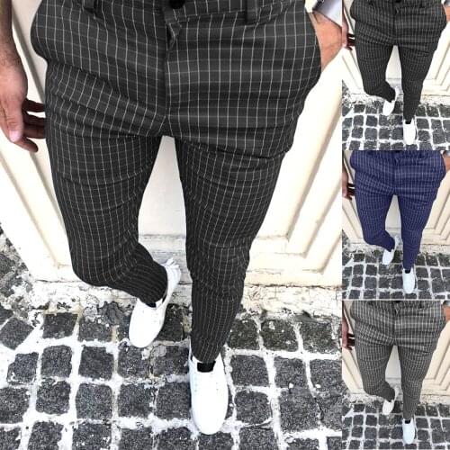 2021 Mens Streetwear Harem Pants Male Checkered Trousers Plus Size Hot Sale Men Korean Muti-color Plaid Casual Pants