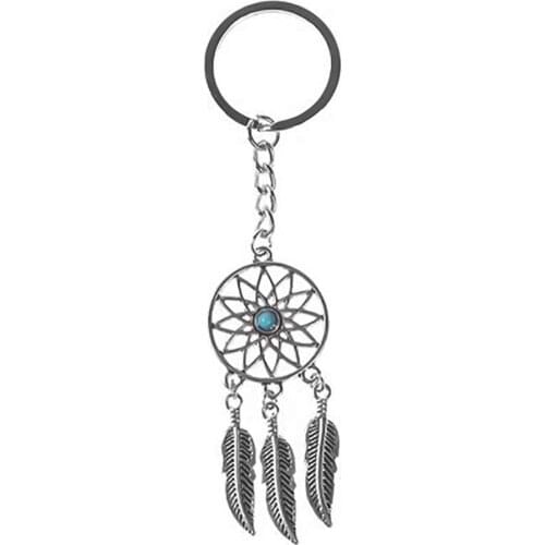 New Arrival Unisex Dream Catcher Charm Faux Inlaid Key Ring Keychain Jewelry Gift