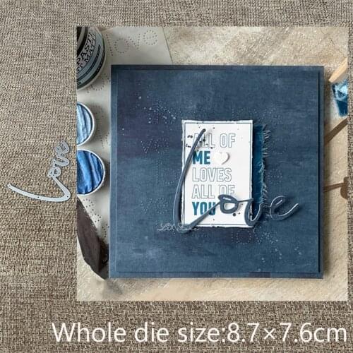 New Design Craft Metal stencil mold Cutting Dies love word letter decoration scrapbook die cuts Album Paper Card Craft Embossing