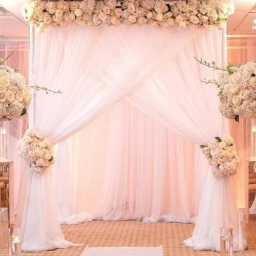 10M*48cm Organza Sheer Organza Fabric DIY Yarn Vintage Home Decor For Wedding&Birthdays Backdrop Decoration supplies 6Z