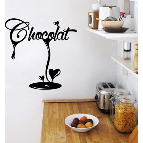 KUCADA chocolate wall sticker for home decoration mural diy wallpaper kitchen decal removable WP1134