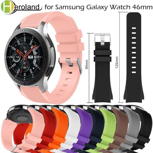 Sport 20/22mm Silicone strap for Samsung Galaxy Watch 42mm smart watch band for Samsung Galaxy Watch 46mm Bracelet Accessories