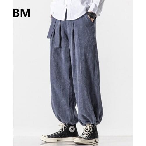 Corduroy Plus Size Casual Pants Chinese Style Baggy Bloomers 2020 Fashion Harajuku Trousers Men Clothing Loose Joggers Male