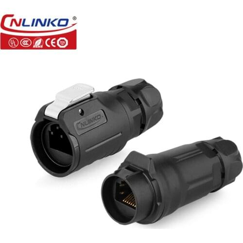 Cnlinko M16 RJ45 Waterproof Cat5/5e/6 8P8C Connector IP67 Ethernet LAN Cable Connector Male Female Outdoor LAN Coupler Adapter