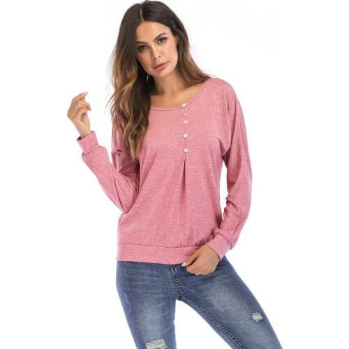 YYFS New Fashion Cotton T shirt Women Clothing Casual Ladies Autumn Winter Tees Round Neck Patchwork Long Sleeve Women T-shirt